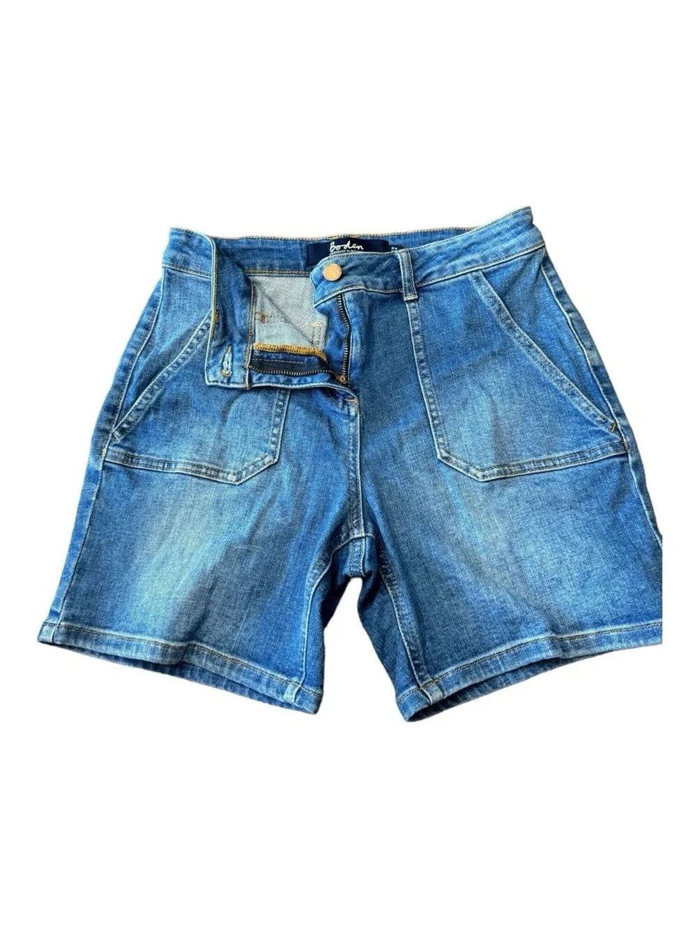 Boden The Karin Denim Short Blue Bohemian Casual Summer Everyday Women’s Size 4